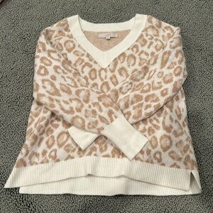 Loft size small cheetah print sweater